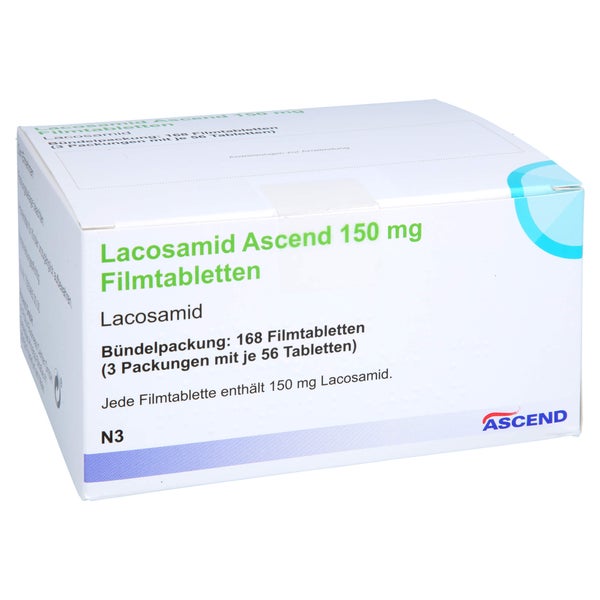 Lacosamid Ascend 150 mg Filmtabletten 168 St