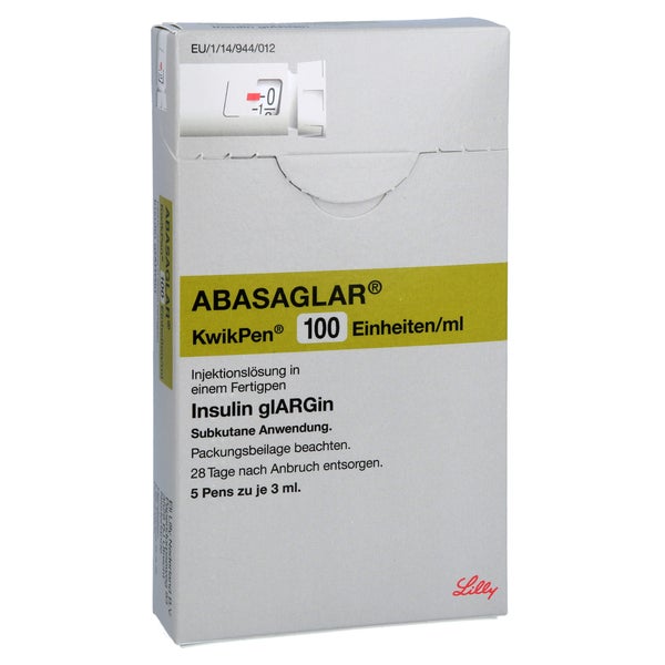 ABASAGLAR 100 E/ml Injektionslösung KwikPen 5X3 ml
