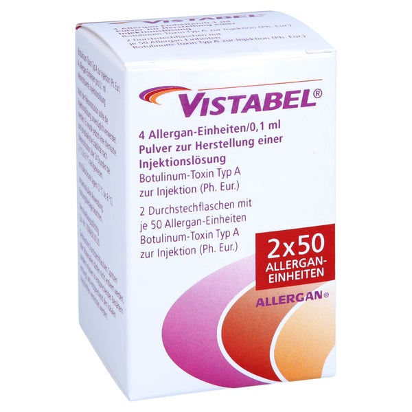 VISTABEL 4 Allergan-E./0,1ml 2x50E. P.z.H.e.Inj.-L 1 P