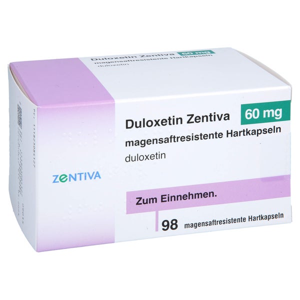 DULOXETIN Zentiva 60 mg magensaftres.Hartkapseln 98 St