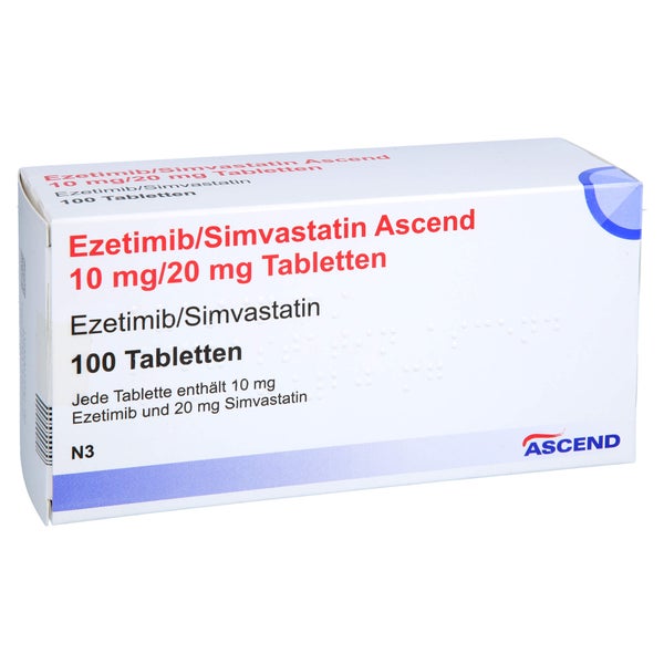 EZETIMIB/Simvastatin Ascend 10 mg/20 mg Tabletten 100 St