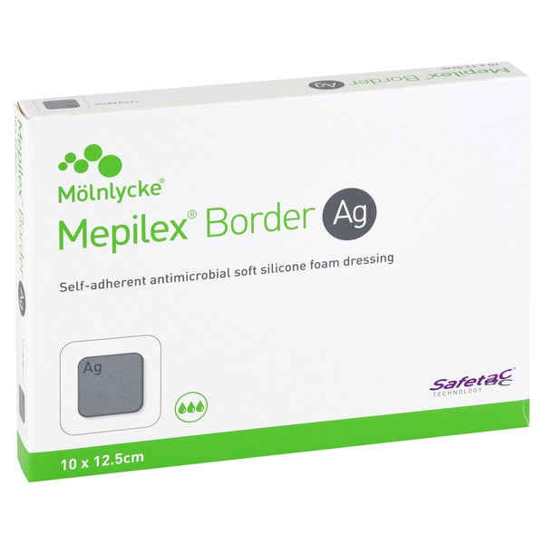 Mepilex Border Ag Schaumverb.10x12,5 cm 5 St