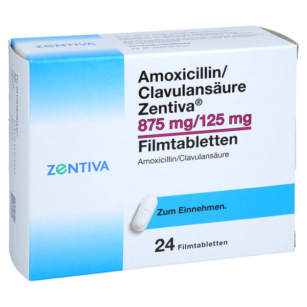 AMOXICILLIN/Clavulansäure Zentiva 875mg/125mg FTA 24 St