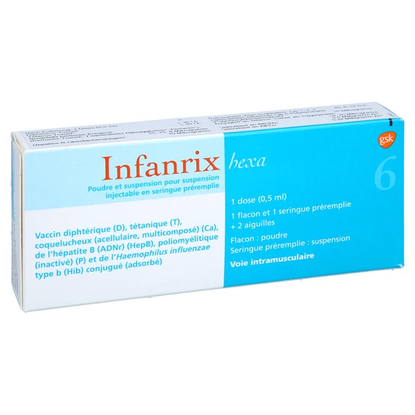 INFANRIX hexa Fertigspr.Plv.u.Susp.z.H.e.Inj.Susp. 1 St