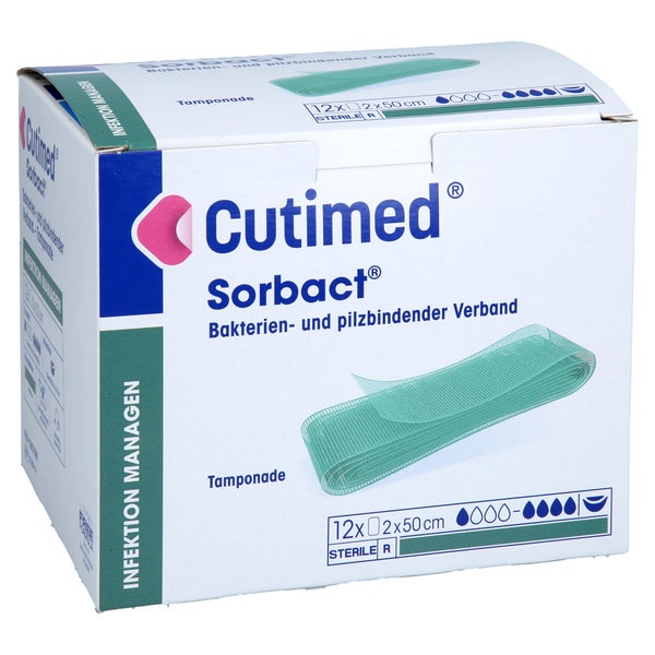 Cutimed Sorbact Tamponaden 2x50 cm 12 St