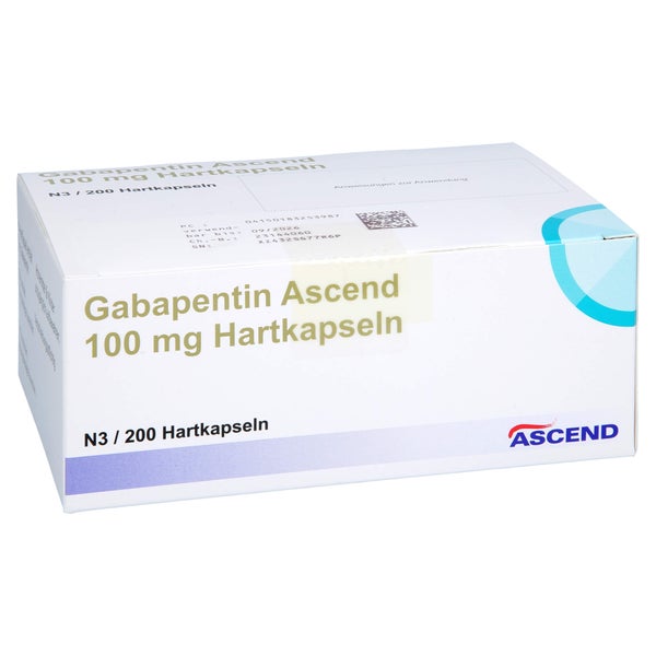Gabapentin Ascend 100 mg Hartkapseln 200 St