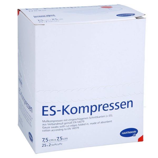 Es-kompressen Steril 7,5x7,5 cm 8fach 25X2 St