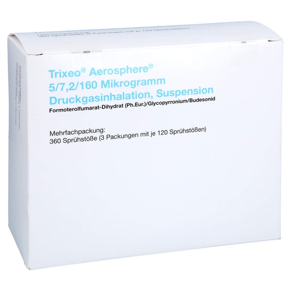 TRIXEO Aerosphere 5/7,2/160µg Druckgasinh.120ED 3 St
