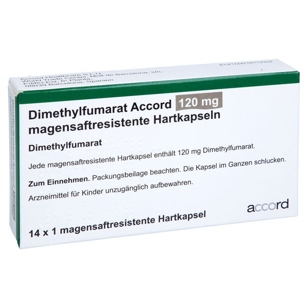 Dimethylfumarat Accord 120 Mg Magensaftr.hartkaps. 14X1 St