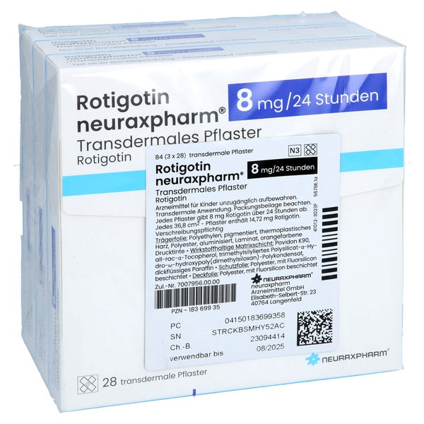 Rotigotin Neuraxpharm 8 mg/24 h transder 84 St