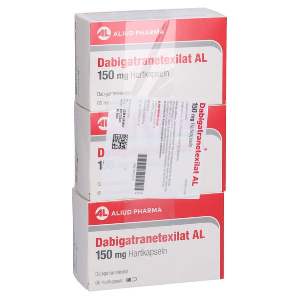 Dabigatranetexilat AL 150 mg Hartkapseln 180 St