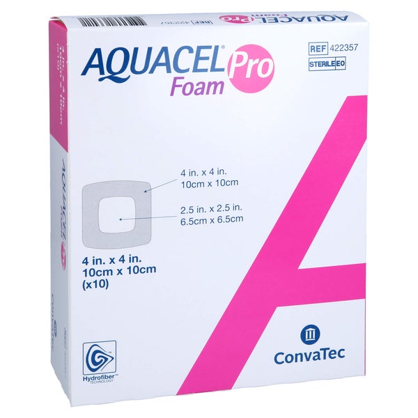 Aquacel Foam Pro 10x10 cm Hydrofiber Sch 10 St