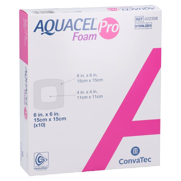 Aquacel Foam Pro 15x15 cm Hydrofiber Sch 10 St