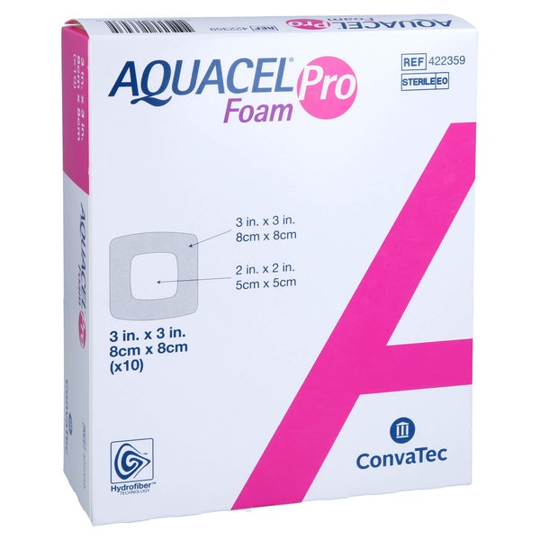 Aquacel Foam Pro 8x8 cm Hydrofiber Schau 10 St