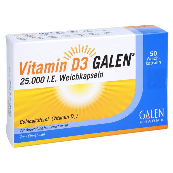 VITAMIN D3 GALEN 25.000 I.E. Weichkapseln 50 St