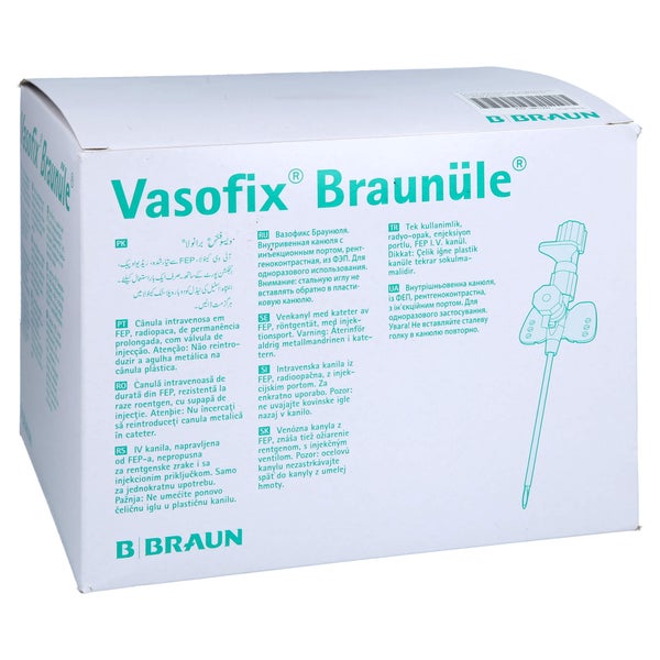 Vasofix Braunüle 22 G 25 mm blau 50 St