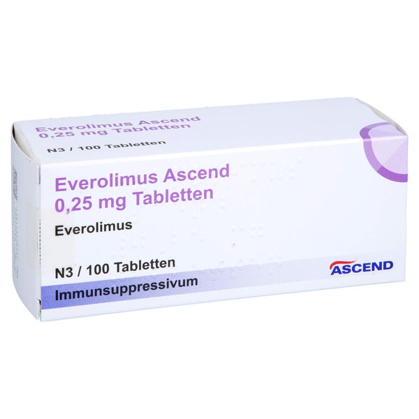 Everolimus Ascend 0,25 mg Tabletten 100 St