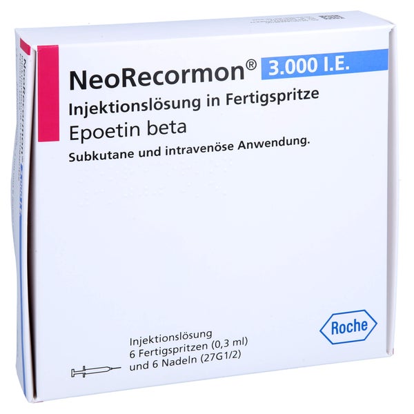 NEORECORMON 3.000 I.E. Injekt.-Lsg.i.e.Fertigspr. 6 St