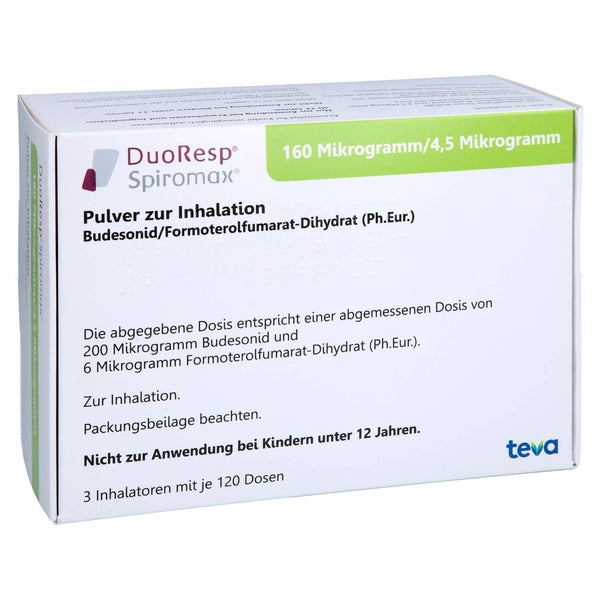 DUORESP Spiromax 160µg/4,5µg/Dosis 3x120ED Inh.-P. 3 St