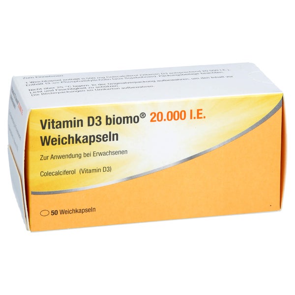 Vitamin D3 Biomo 20.000 I.E. Weichkapsel 50 St