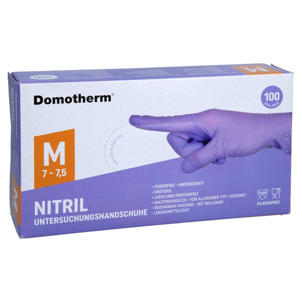 Domotherm Untersuchungshandschuhe Nitril M Lila 100 St
