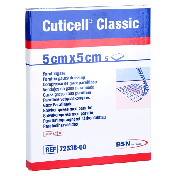 Cuticell Classic Wundgaze 5x5 cm 5 St