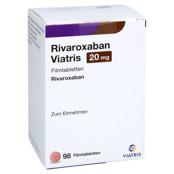 Rivaroxaban Viatris 20 Mg Filmtabletten 98 St