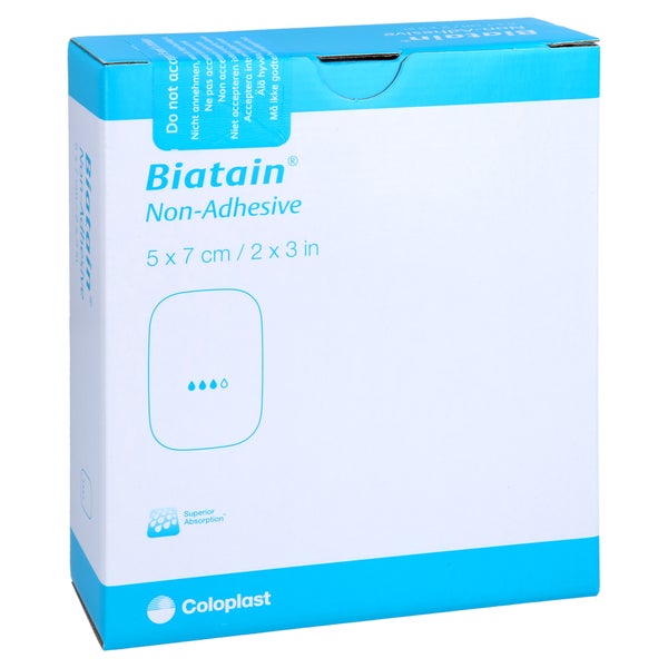 Biatain Schaumverband 5x7 Cm Nicht Haftend 10 St