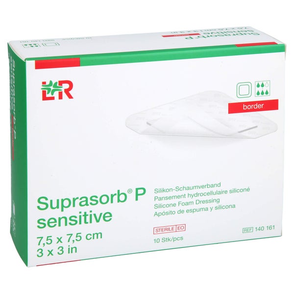 Suprasorb P Sensitive Pu-schaumv.border 7,5x7,5cm 10 St