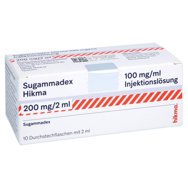 Sugammadex Hikma 100 mg/ml Injektionslös 10X2 ml