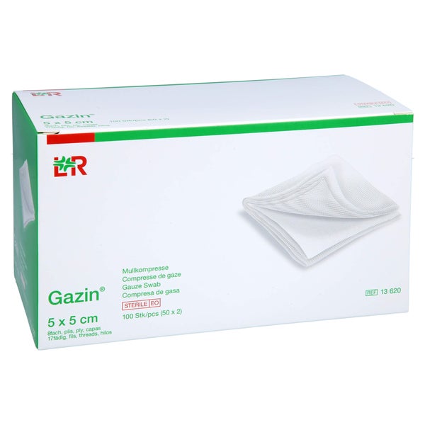 Gazin Mullkomp.5x5 cm steril 8fach 50X2 St