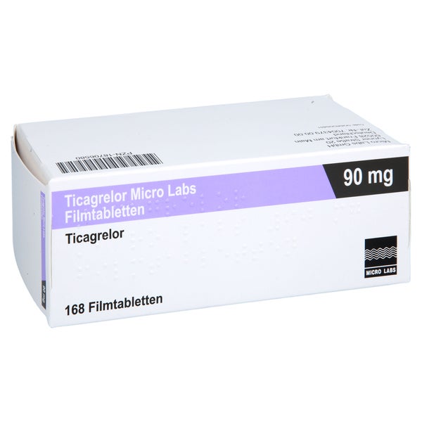 Ticagrelor Micro Labs 90 Mg Filmtabletten 168 St