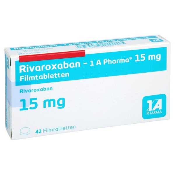 Rivaroxaban-1a Pharma 15 Mg Filmtabletten 42 St
