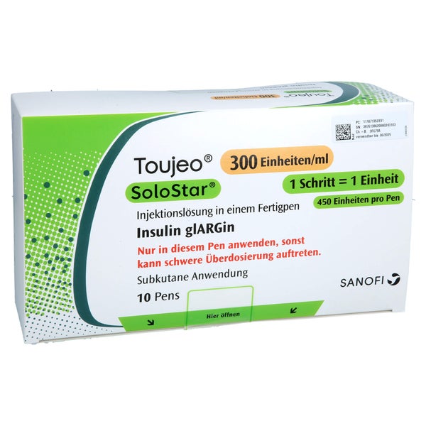 Toujeo 300 E/ml SoloStar Inj.-Lsg.i.e.Fe 10X1,5 ml