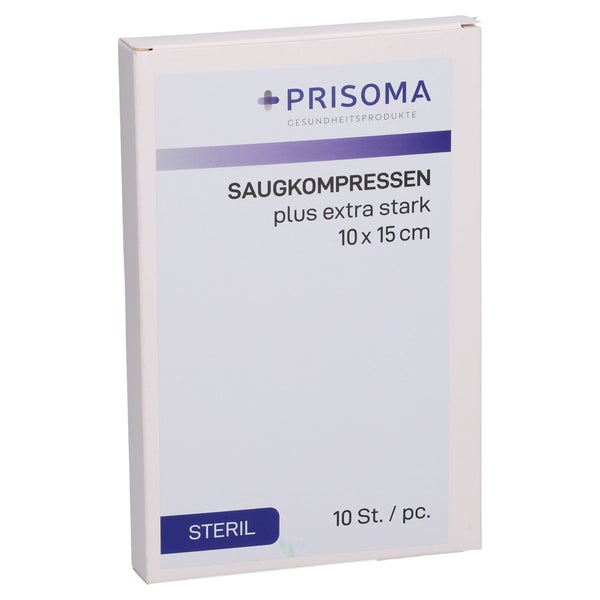 Saugkompresse Plus Prisoma Extra Stark 10x15cm 10 St