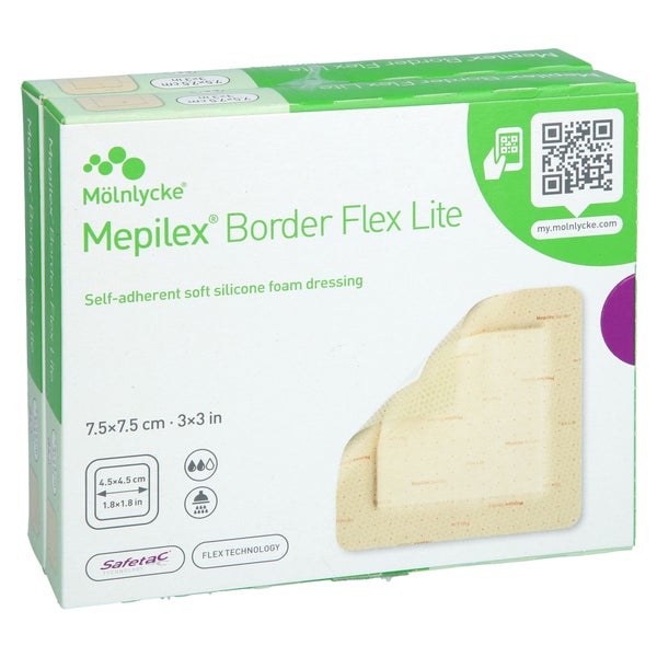 Mepilex Border Flex Lite Schaumverband 7,5x7,5 Cm 10 St
