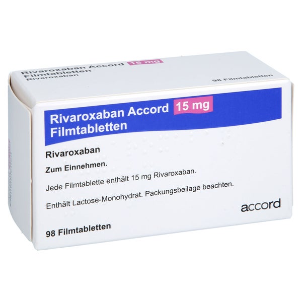Rivaroxaban Accord 15 Mg Filmtabletten 98 St