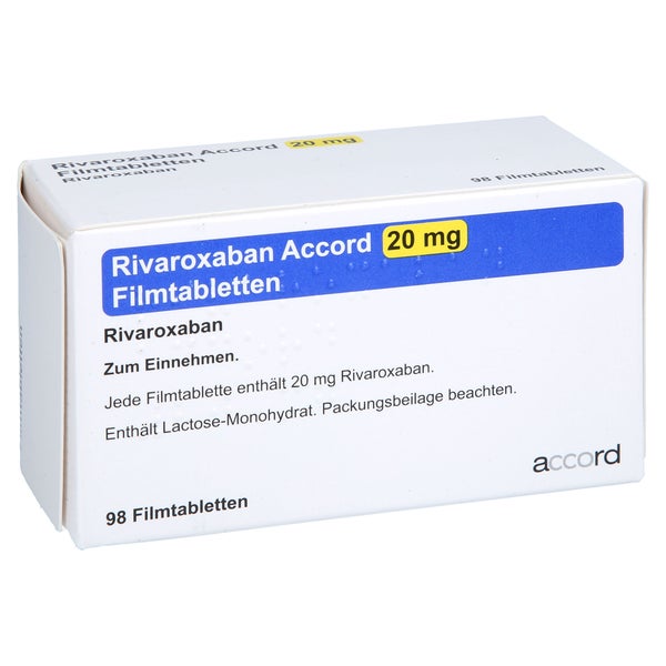 Rivaroxaban Accord 20 Mg Filmtabletten 98 St