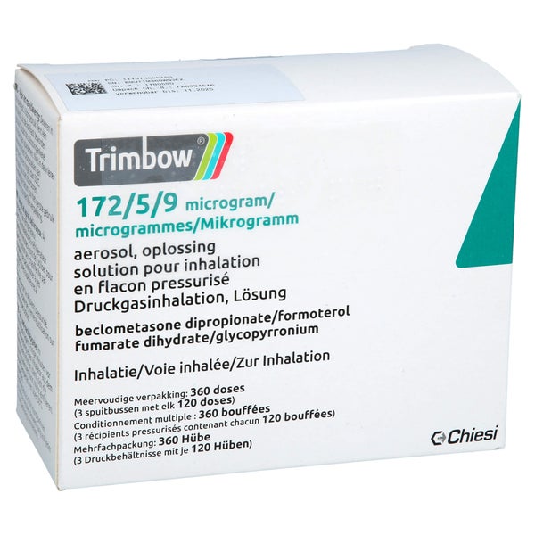 Trimbow 172 µg/5 µg/9 µg 120 Hub Druckga 3 St