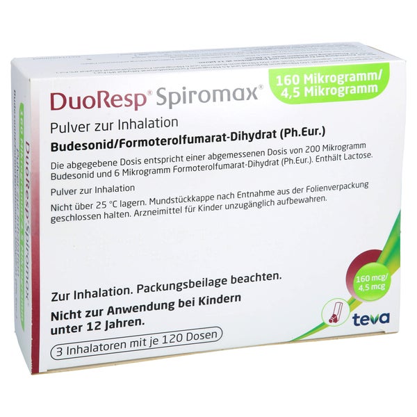 Duoresp Spiromax 160µg/4,5µg/dosis 3x120 3 St