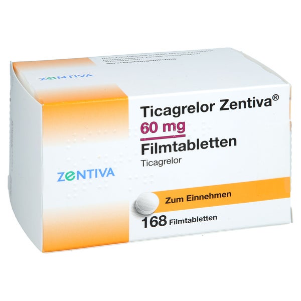 Ticagrelor Zentiva 60 Mg Filmtabletten 168 St