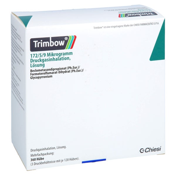 Trimbow 172 µg/5 µg/9 µg 120 Hub Druckga 3 St