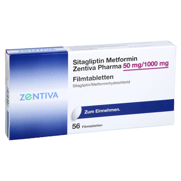 Sitagliptin Metformin Zentiva 50 Mg/1000 Mg Fta 56 St