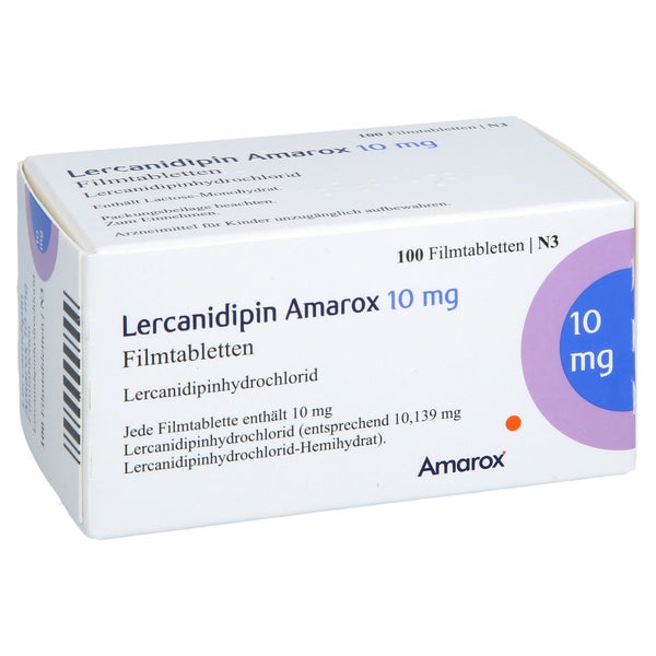 Lercanidipin Amarox 10 Mg Filmtabletten 100 St