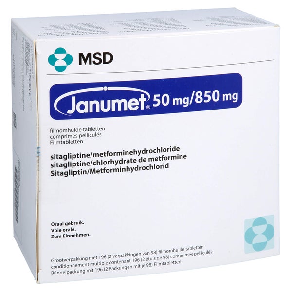 Janumet 50 Mg/850 mg Filmtabletten 196 St