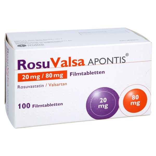 Rosuvalsa Apontis 20 mg/80 mg Filmtablet 100 St