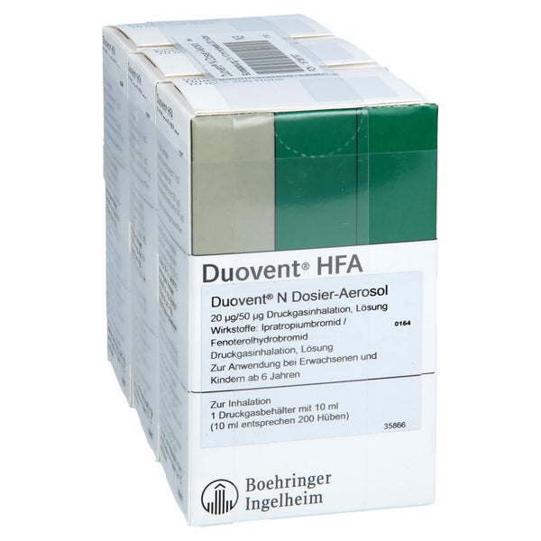 Duovent N Dosier-aerosol 20/50 µg Druckg 3X10 ml