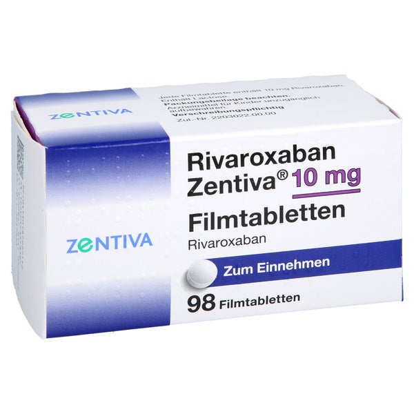 Rivaroxaban Zentiva 10 Mg Filmtabletten 98 St