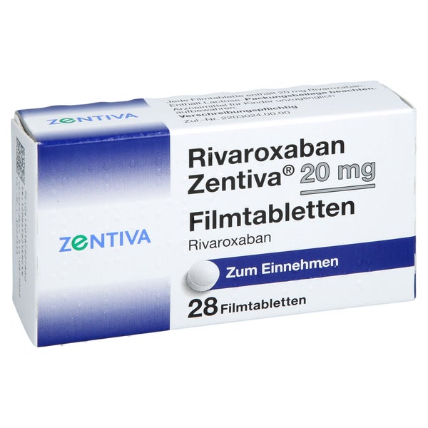 Rivaroxaban Zentiva 20 Mg Filmtabletten 28 St