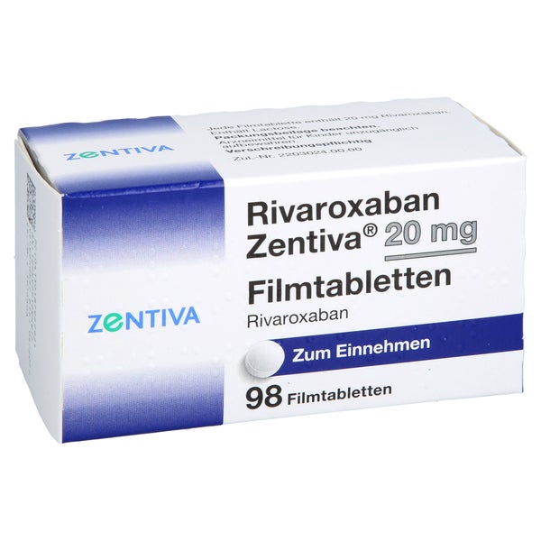 Rivaroxaban Zentiva 20 Mg Filmtabletten 98 St
